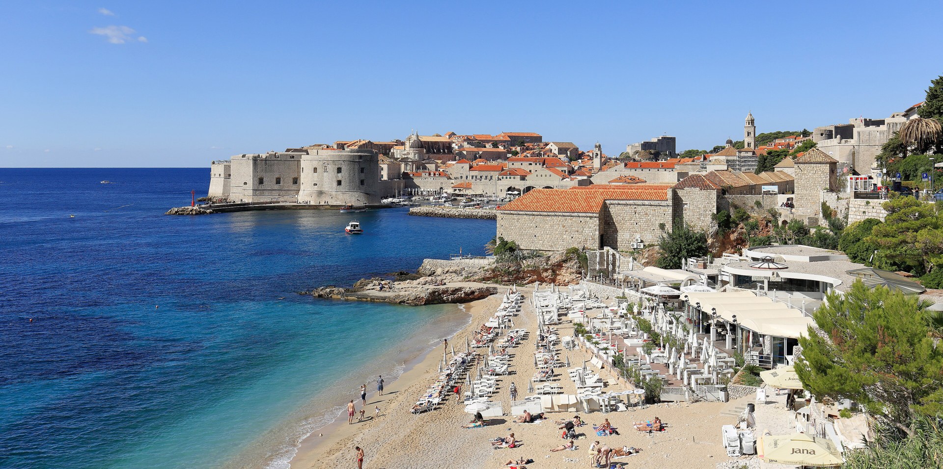 Dubrovnik old town beside the Adriatic